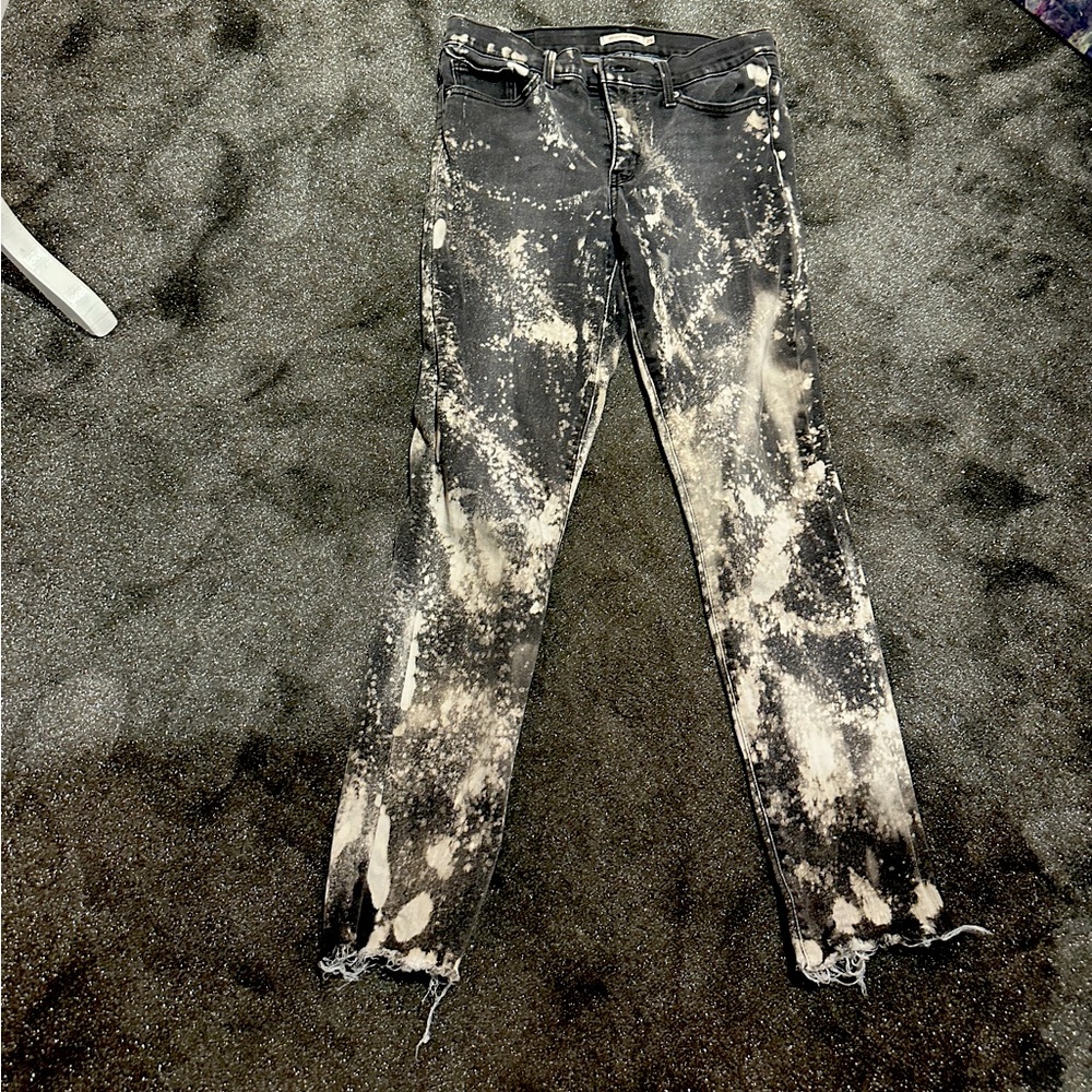 311 Shaping skinny tie dye jeans
